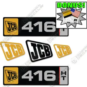 Aftermarket 416ht Fits Jcb 416 Ht Decal Kit Wheel Loader - 7 Year Outdoor 3m Vinyl