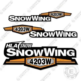 Aftermarket 4203 Fits Hla Snow Wing 4203w Decal Kit Plow - 7 Year Outdoor 3m Vinyl