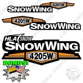 Aftermarket 4205w Fits Hla Snow Wing Decal Kit Plow - 7 Year Outdoor 3m Vinyl Bonus