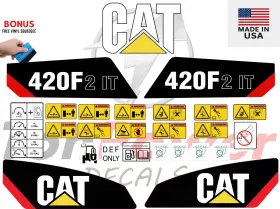Aftermarket 420f2 Fits Caterpillar It Backhoe Loader Decal Kit 8 Year Laminated 3m Vinyl