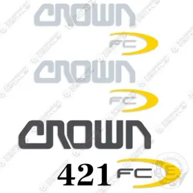 Aftermarket 421-fc Fits Crown 421 Fc Decal Kit Forklift - 7 Year Outdoor 3m Vinyl