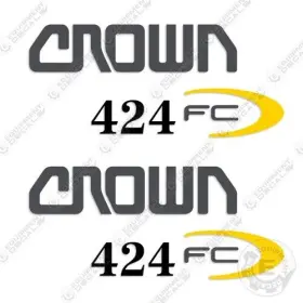 Aftermarket 424-fc Fits Crown 424 Fc Decal Kit Forklift - 7 Year Outdoor 3m Vinyl