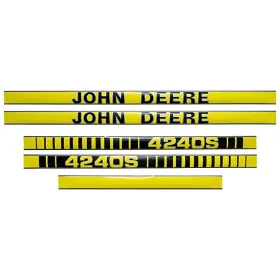 Aftermarket 4240s John Deere Model Tractor Decals. All Decals On Hood. Mylar