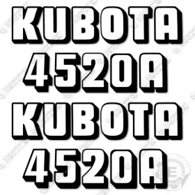 Aftermarket 4520a Fits Kubota Decal Kit Tractor - 3m Vinyl Sticker Set Aftermarket 4520a Fits Kubota Decal Kit Tractor - 3m Vinyl Sticker Set