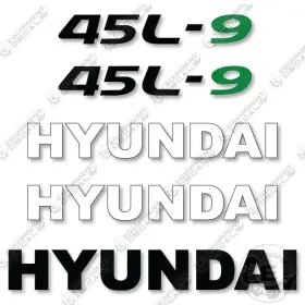 Aftermarket 45l-9 Hyundai Decal Kit Forklift - 7 Year Outdoor 3m Vinyl Decals Bonus