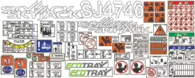 Aftermarket 4740 Skyjack Sj Scissor Lift Full Decal Set With Applicator Instructions And Pics