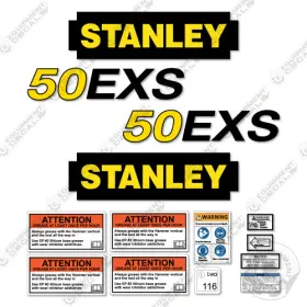 Aftermarket 50-exs Fits Stanley 50exs Decal Kit Hydraulic Hammer Replacement Stickers - 3m Vinyl