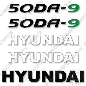 Aftermarket 50da-9 Hyundai Decal Kit Forklift - 7 Year Outdoor 3m Vinyl Decals Bonus