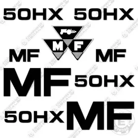 Aftermarket 50hx Fits Massey Ferguson Decal Kit Backhoe - 7 Year Outdoor 3m Vinyl