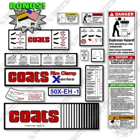 Aftermarket 50x-eh-1 Fits Coats Decal Kit Rim Clamp - 7 Year Outdoor 3m Vinyl Bonus