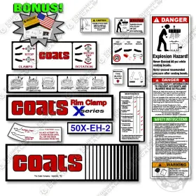 Aftermarket 50x-eh-2 Fits Coats Decal Kit Rim Clamp - 7 Year Outdoor 3m Vinyl Bonus