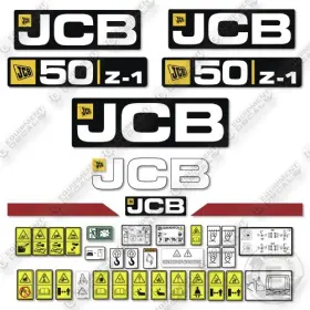 Aftermarket 50z-1 Fits Jcb Bucket Decal Kit Compact Excavator- 7 Year Outdoor 3m Vinyl