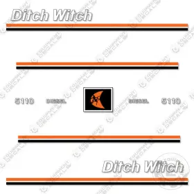 Aftermarket 5110 Fits Ditch Witch Decal Kit Tractor - 7 Year Outdoor 3m Vinyl
