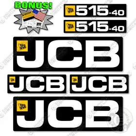 Aftermarket 515-40 Fits Jcb Decal Kit Telehandler - 7 Year Outdoor 3m Vinyl