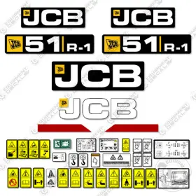 Aftermarket 51r-1 Fits Jcb Decal Kit Mini Excavator - 7 Year Outdoor 3m Vinyl Aftermarket 51r-1 Fits Jcb Decal Kit Mini Excavator - 7 Year Outdoor 3m Vinyl