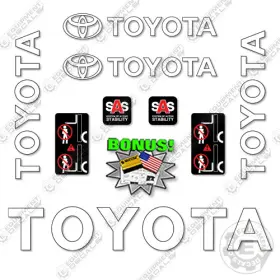 Aftermarket 52-6fgcu25 Fits Toyota Decal Kit Forklift - 7 Year 3m Outdoor Vinyl