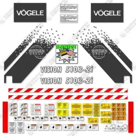 Aftermarket 5203-2i Fits Vogele Vision 5103-2i Decal Kit Asphalt Paver - Replacement Sticker Set