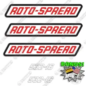 Aftermarket 532-16 Roto-spread Decal Kit Manure Spreader - 7 Year Outdoor 3m Vinyl Bonus