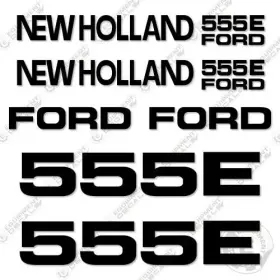 Aftermarket 555-e Fits Ford 555e Decal Kit Backhoe - 7 Year Outdoor 3m Vinyl