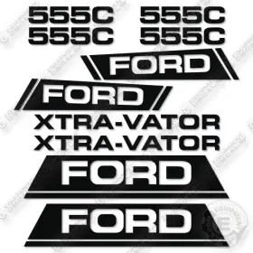 Aftermarket 555c Fits Ford Decal Kit Loader Tractor- Style 2- 7 Year Outdoor 3m Vinyl