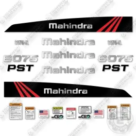 Aftermarket 6075 Fits Mahindra Pst Decal Kit Tractor - 7 Year Outdoor 3m Vinyl