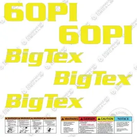 Aftermarket 60pi Fits Big Tex Trailer Decal Kit - 7 Year Outdoor 3m Vinyl