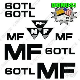 Aftermarket 60tl Fits Massey Ferguson Decal Kit Backhoe - 7 Year Outdoor 3m Vinyl Bonus