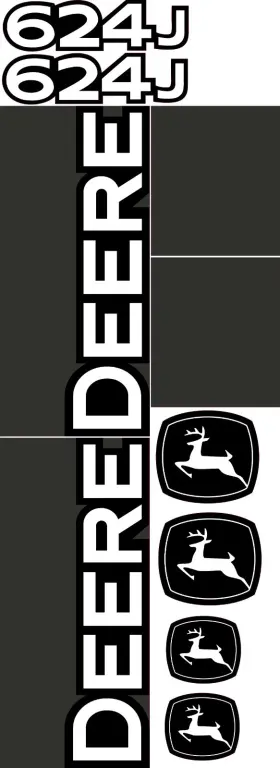 Aftermarket 624j Fits John Deere Decal Kit Wheel Loader 3m Vinyl / Free Shipping