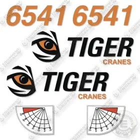 Aftermarket 6541 Fits Tiger Decal Kit Crane- 7 Year Outdoor 3m Vinyl