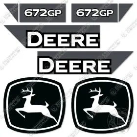 Aftermarket 672gp Fits John Deere Decal Kit Motor Grader 2021 Scraper - 7 Year 3m Vinyl