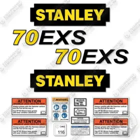 Aftermarket 70-exs Fits Stanley 70exs Decal Kit Hydraulic Hammer Replacement Stickers - 3m Vinyl