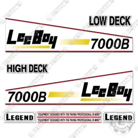 Aftermarket 7000b Fits Leeboy Decal Kit Asphalt Paver - 7 Year Outdoor 3m Vinyl