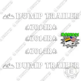 Aftermarket 7014r Industrias America Decal Kit Dump Trailer - 7 Yr Outdoor 3m Vinyl Bonus