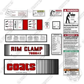 Aftermarket 7050ax Fits Coats Decal Kit Rim Clamp - 7 Year Outdoor 3m Vinyl