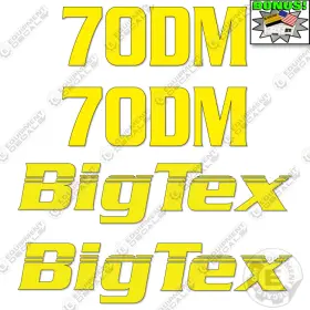 Aftermarket 70dm Fits Big Tex Trailer Decal Kit - 7 Year Outdoor 3m Vinyl