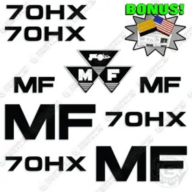 Aftermarket 70hx Fits Massey Ferguson Decal Kit Backhoe - 7 Year Outdoor 3m Vinyl Bonus