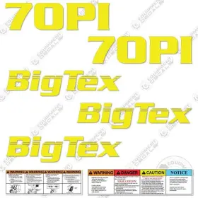 Aftermarket 70pi Fits Big Tex Trailer Decal Kit - 7 Year Outdoor 3m Vinyl
