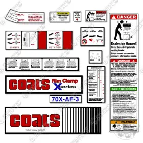 Aftermarket 70x-af-3 Fits Coats Decal Kit Rim Clamp - 7 Year Outdoor 3m Vinyl