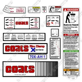 Aftermarket 70x-ah-1 Fits Coats Decal Kit Rim Clamp - 7 Year Outdoor 3m Vinyl