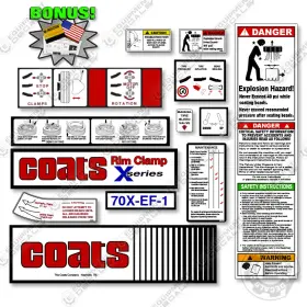 Aftermarket 70x-ef-1 Fits Coats Decal Kit Rim Clamp - 7 Year Outdoor 3m Vinyl