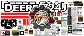 Aftermarket 724j John Deere Full Decal Kit With Applicator Instructions And Legend