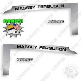 Aftermarket 7s.155 Fits Massey Ferguson Decal Kit Tractor - 7 Year Outdoor 3m Vinyl Bonus