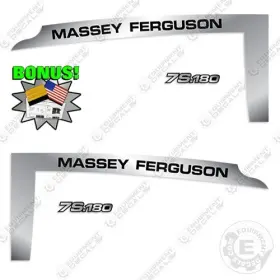 Aftermarket 7s.180 Fits Massey Ferguson Decal Kit Tractor - 7 Year Outdoor 3m Vinyl Bonus