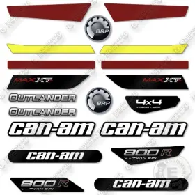 Aftermarket 800r Fits Can-am Max Xt Decal Kit Atv - 7 Year Outdoor 3m Vinyl