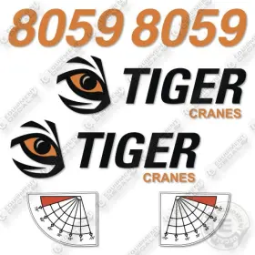 Aftermarket 8059 Fits Tiger Decal Kit Crane- 7 Year Outdoor 3m Vinyl