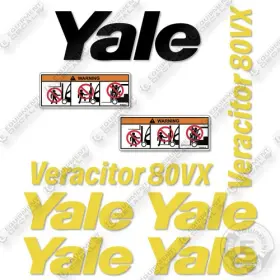 Aftermarket 80vx Fits Yale Veracitor Decal Kit Forklift - 7 Year Outdoor 3m Vinyl