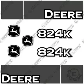 Aftermarket 824k Fits John Deere Decal Kit Wheel Loader - 7 Year Outdoor 3m Vinyl Aftermarket 824k Fits John Deere Decal Kit Wheel Loader - 7 Year Outdoor 3m Vinyl