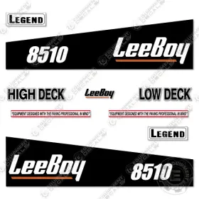 Aftermarket 8510 Fits Leeboy Decal Kit Asphalt Paver - 7 Year Outdoor 3m Vinyl