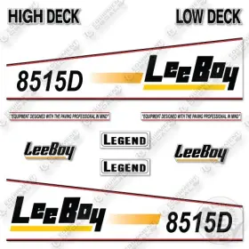 Aftermarket 8515d Fits Leeboy Decal Kit Asphalt Paver- 7yr Outdoor 3m Vinyl