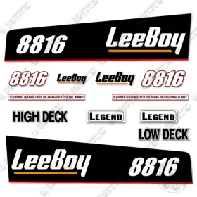 Aftermarket 8616 Fits Leeboy Decal Kit Asphalt Paver - Black 7 Year Outdoor 3m Vinyl Aftermarket 8616 Fits Leeboy Decal Kit Asphalt Paver - Black 7 Year Outdoor 3m Vinyl